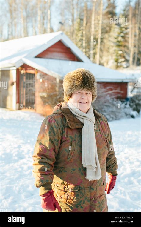 Mature Woman Winter Fur Hat Warm Winter Clothing Hi Res Stock Photography And Images Alamy
