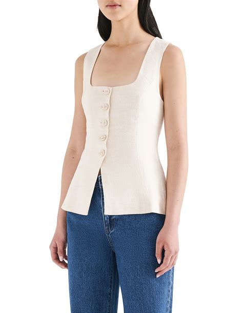 Nude Lucy Clio Linen Vest David Jones