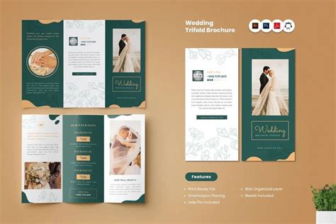 Wedding Trifold Brochure Trifold Brochure Brochure Wedding Flyers