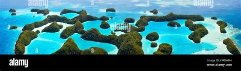 Palau Islands From Above Stock Photo Alamy