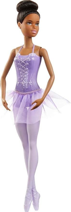 Amazon Barbie Ballerina Doll Brunette Wearing Removable Purple Tutu Sculpted Toe Shoes