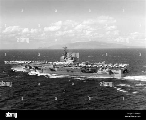 Uss Ranger Cva 61 Off Hawaii In 1967 Stock Photo Alamy