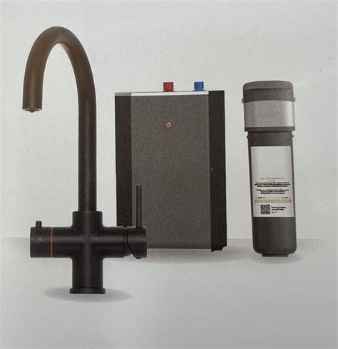 3 In 1 Boiling Hot Water Swan Spout Kitchen Tap With Standard Tank Filter Matt Black Get