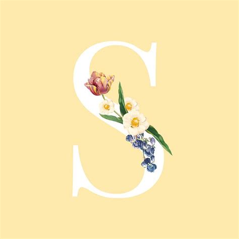 Floral Letter S Images | Free Vectors, PNGs, Mockups & Backgrounds ...