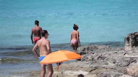 Happy Naked Sunbathers In Spain