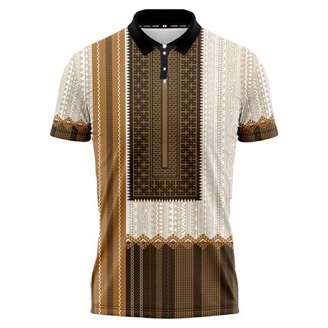 Philippine Ethnic Tribal Inspired Shirt Full Sublimation Polo Shirt