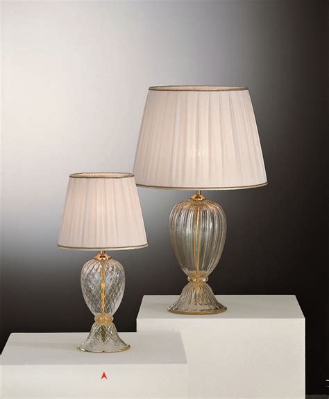 Connecticut Venetian Glass Lamps With Gold 24 Carats Made Murano Glass