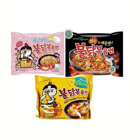 Jual Samyang Spicy Hot Chicken Ramen BLACK Carbo PINK Cheese KUNING Shopee Indonesia