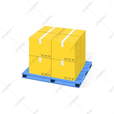 Wooden Pallet Clipart Vector Boxes On Wooden Pallet Isolated Store