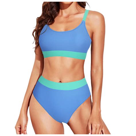 RUTAYY Swimwear Split Body Swimsuit For Women Bikini Color Matching Slim Beach Brazilian Swim