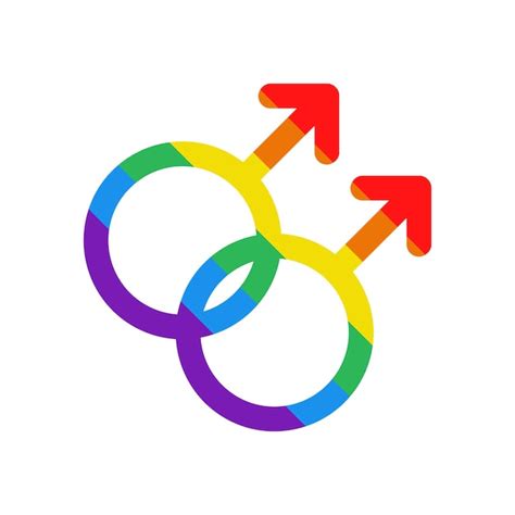 Doodle Symboles Masculins Lgbt Signes De Mars Signe Gay Aux Couleurs De L Arc En Ciel Lgbtq Plus