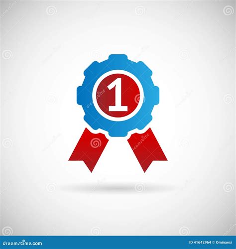 Victory Prize Award Symbol Badge with Ribbons Stock Vector ...