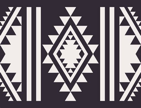 Southwest Navajo Black And White Pattern Graphic By Parinya Maneenate