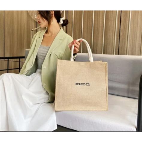 Túi Cói Đi Du Lịch Merci Sang Chảnh Hot Trend Có Lót và túi nhỏ có khóa Kéo Bên Trong size