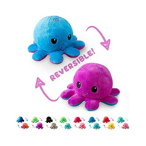 Teeturtle The Moody Reversible Octopus Plushie Patented Design