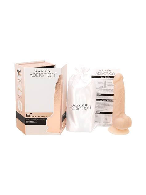 Naked Addiction Dual Density Dong 8 Fester Dildo mit Saugfuß haut Clint de Sextoys