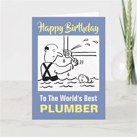 The Words Best Plumber Happy Birthday Card Zazzle Happy Birthday