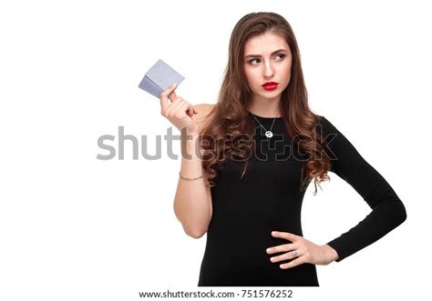 Sexy Curly Hair Brunette Posing Two Stock Photo Shutterstock