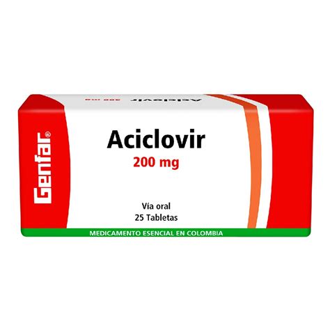 ACICLOVIR 200 MG TABLETAS GF CJA X 25 UN Droguerias Patria