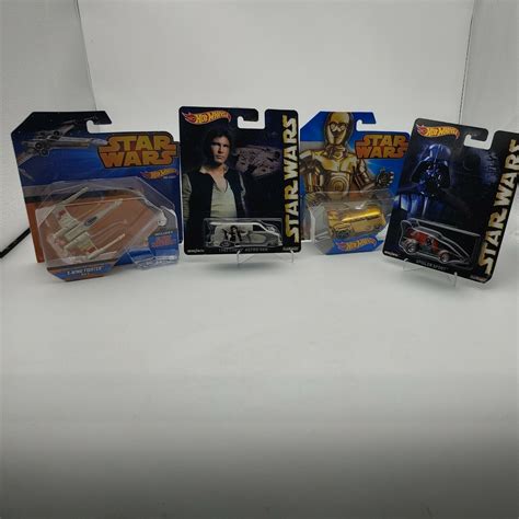 Hot Wheels Disney Star Wars Lot Of X Wing Han Solo C Po Darth