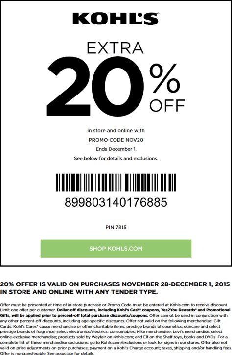 Kohls Coupon Codes October 2024 Darya Raychel