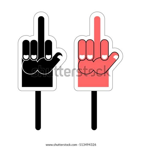 Foam Finger Fuck Symbol Aggression Anger Stock Vector Royalty Free Shutterstock