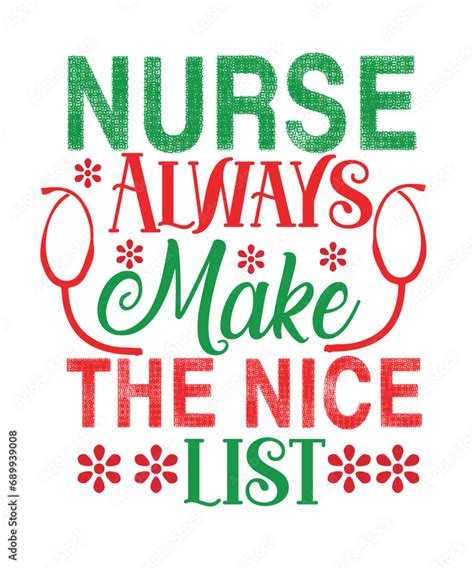 Nurse Christmas Svg Design Nurse Christmas Svg Bundle Merry Christmas