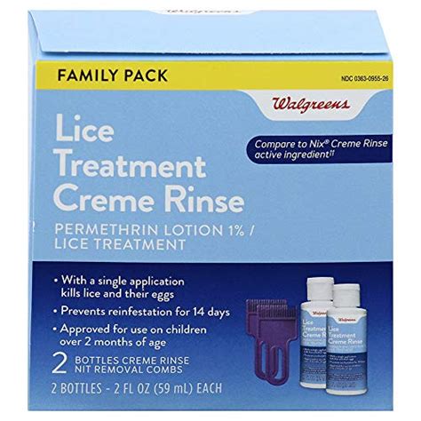 Buy Walgreens Lice Treatment Creme Rinse 2 Pack 40 Fl Oz Online At Low