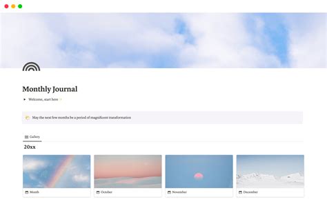 Monthly Self Reflection Journal Template Notion Marketplace
