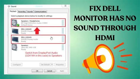 Dell Monitor No Sound HDMI - Complete Troubleshooting Guide