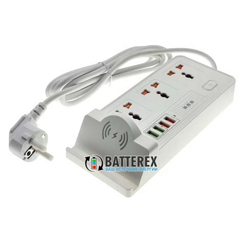 Сетевой фильтр удлинитель BKL-20 White на 3 розетки c USB портами и ...