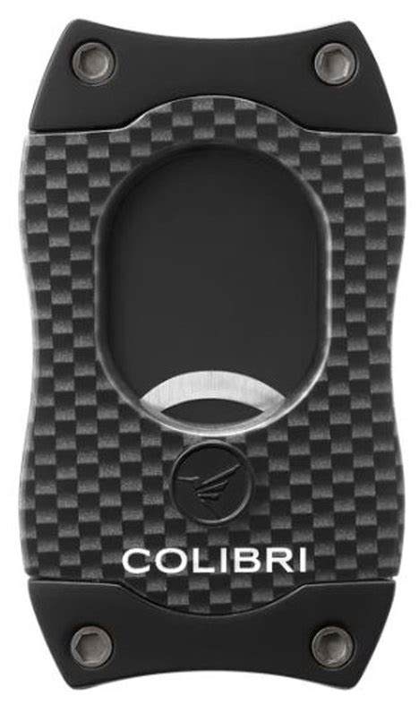 Cigar Cutter Colibri S Cut Carbon Black With Black Blades Haddocks