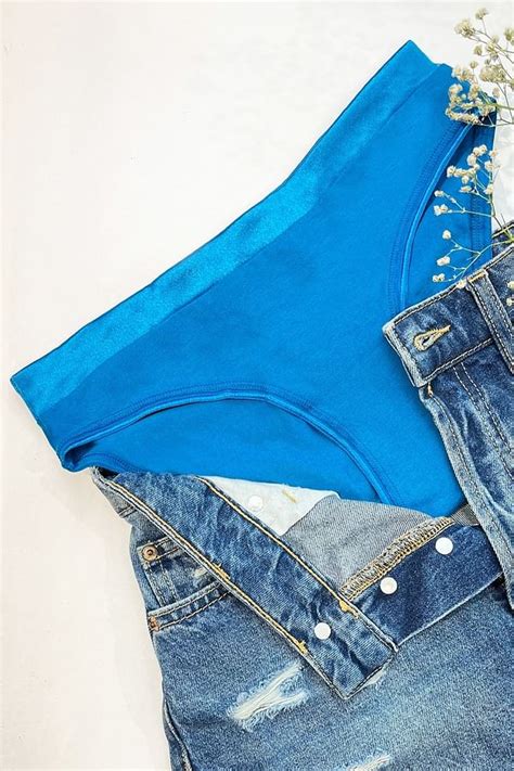 Buy Ultra Low Waist Bikini Panty In Sky Blue Cotton Online India Best Prices COD Clovia