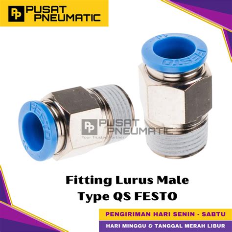 Jual Qs One Touch Fitting Lurus Male Slip Lock Socket Push In