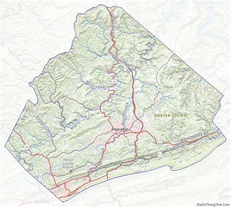 Map Of Mercer County West Virginia Địa Ốc Thông Thái