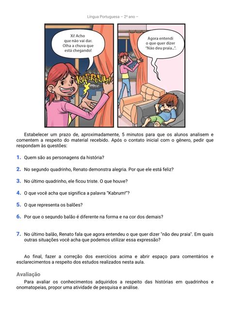 Sequência Didática História Em Quadrinhos 2 Ano - 2º ANO - SEQUÊNCIA DIDÁTICA: ONOMATOPEIA E HISTÓRIAS EM QUADRINHOS ...