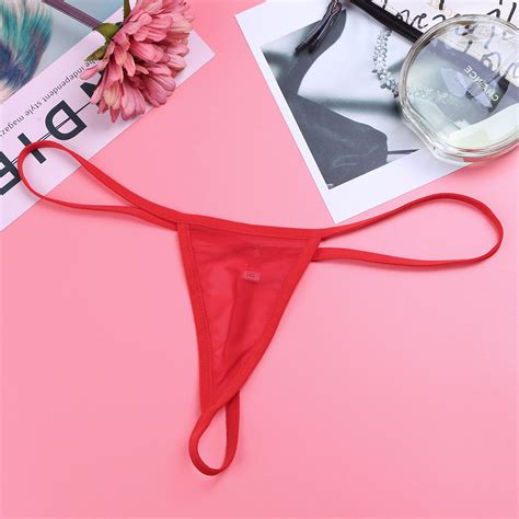 US Sexy Men Mesh See Through G String Briefs Micro Bikini T Back Thong Underwear EBay