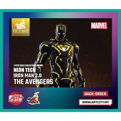 Hot Toys Iron Man Mark Neon Tech Th Scale Mms Toys Fair Exclusive Shopee