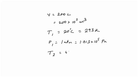 SOLVED A Balloon Contains 200 0 L Of Nitrogen Gas At 20 0 C And