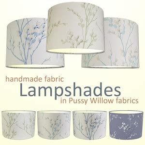 Lampshades In Laura Ashley Pussy Willow Fabric Handmade Various Sizes FREE UK DELIVERY Etsy UK