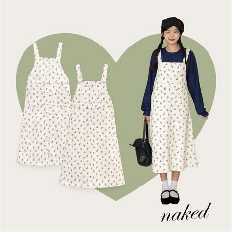Yếm nhung hoa nhí NAKED by V Floral Corduroy Overalls Shopee Việt Nam