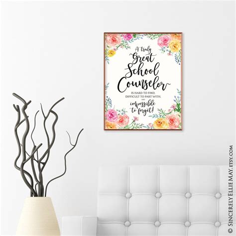 School Counselor Office Wall Decor Printable And Card Ts Etsy