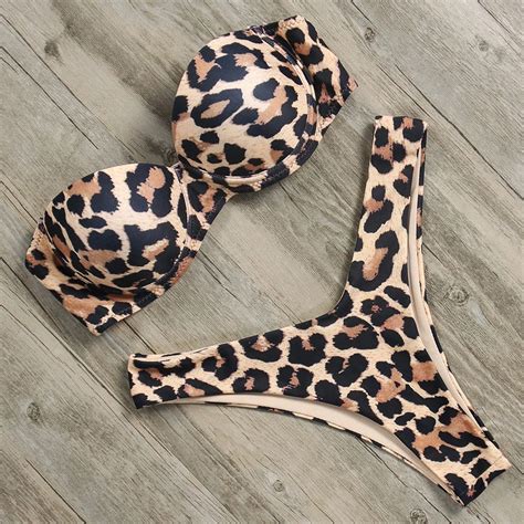 Micro Bikini Leopard Women Swimsuit Thong Swimwear Women Sexy