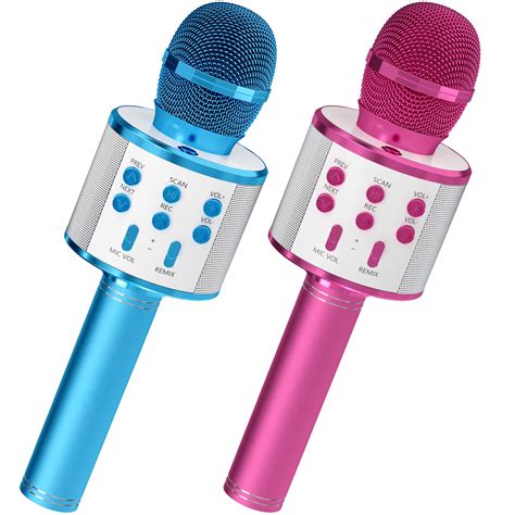 GIFTMIC 2 Pack Karaoke Microphone, Bluetooth Microphone for Singing