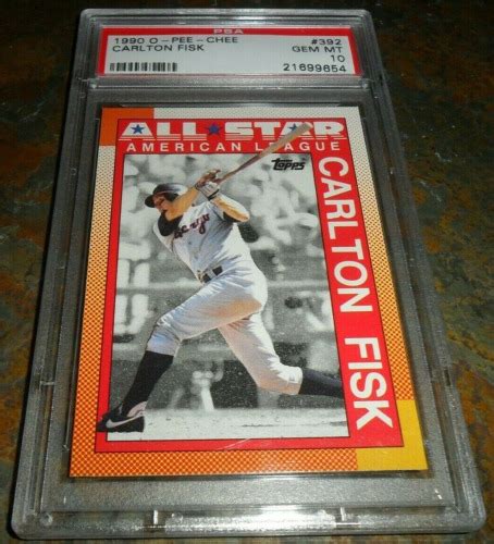 1990 O PEE CHEE 392 CARLTON FISK ALL STAR CHICAGO WHITE SOX HOF GEM