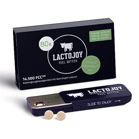 Laktase-Tabletten LactoJoy, 14.500 FCC, 80 Stk., Lactase Enzym 2024 die ...