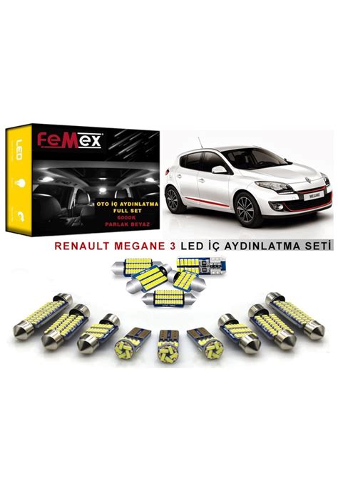 Femex Renault Megane 3 Led İç Aydınlatma Ampul Seti Femex Parlak Beyaz