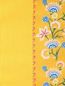 ZAFUL Ribbed Boho Printed String Bikini Swimwear In YELLOW ZAFUL