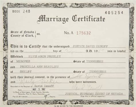 Nevada County Marriage Certificate