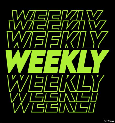 Weekly Modern Stroke Text Effect Generator